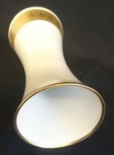 Lade das Bild in den Galerie-Viewer, BLUMENVASE - Porzellan, Goldrand Kreise Abstrakt Dekor