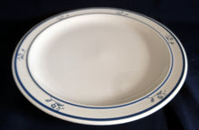 Lade das Bild in den Galerie-Viewer, SUPPENTELLER "Scandia Blue (Brickoven Stoneware)" - Keramik / Steingut, Blumen Linien Streifen Dekor