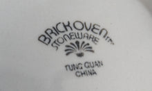 Lade das Bild in den Galerie-Viewer, 2er Set SUPPENTELLER "Scandia Blue (Brickoven Stoneware)" - Keramik / Steingut, Blumen Linien Streifen Dekor