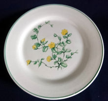 Lade das Bild in den Galerie-Viewer, DESSERTTELLER - Keramik / Steingut, Blumenblüten Pflanzen Flora Randlinie Motiv Dekor