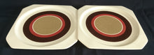 Lade das Bild in den Galerie-Viewer, DESSERTTELLER "Avantgarde" - Keramik / Steingut, Modernes Kreise Streifen Dekor, Mittig Braun