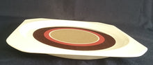 Lade das Bild in den Galerie-Viewer, DESSERTTELLER "Avantgarde" - Keramik / Steingut, Modernes Kreise Streifen Dekor, Mittig Braun