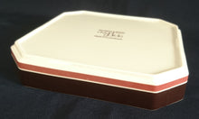 Lade das Bild in den Galerie-Viewer, SCHALE "Avantgarde" - Keramik / Steingut, Modernes Kreise Streifen Dekor, Mittig Grau