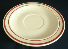 Lade das Bild in den Galerie-Viewer, 2er Set UNTERTASSEN - Keramik / Steingut, Doppelter Linien Rand Motiv Dekor