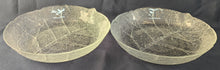 Lade das Bild in den Galerie-Viewer, Zweier-Set Salatschalen aus Hartglas mit Blatt- und Geäst-Struktur, dekoratives Reliefmotiv, von ARC FRANCE.
