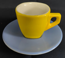 Lade das Bild in den Galerie-Viewer, 9er Set ESPRESSOGEDECKE &amp; STÄNDER - Porzellan Metall, Einfärbiges Modernes Alfredo Aufschrift Motiv Dekor
