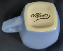 Lade das Bild in den Galerie-Viewer, 9er Set ESPRESSOGEDECKE &amp; STÄNDER - Porzellan Metall, Einfärbiges Modernes Alfredo Aufschrift Motiv Dekor
