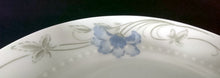 Lade das Bild in den Galerie-Viewer, 2er Set DESSERTTELLER - Porzellan, Flora Blumenblüten Blatt Blätter Relief Punkte Randdekor Motiv
