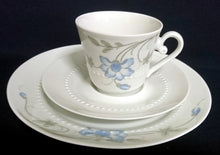 Lade das Bild in den Galerie-Viewer, DESSERTTELLER - Porzellan, Flora Blumenblüten Blatt Blätter Relief Punkte Randdekor Motiv
