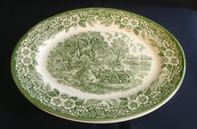 Lade das Bild in den Galerie-Viewer, BEILAGEN~ SERVIERPLATTE - Keramik / Steingut, Flora Landschaft Baum Bäume Kutschwagen Menschen Motiv Dekor
