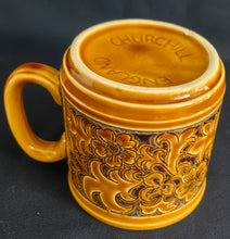 Lade das Bild in den Galerie-Viewer, KAFFEETASSE - Keramik / Steingut, Abstrakt Flora Blumenblüten Blatt Blätter Relief Motiv Dekor
