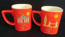 Lade das Bild in den Galerie-Viewer, THERMO KAFFEETASSE - Porzellan, Twitter #GoodMorningLondon Nescafe Aufschrift Big Ben Tower Bridge Motiv Dekor
