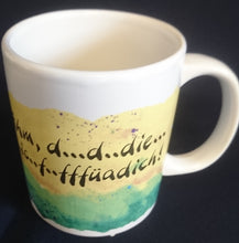 Lade das Bild in den Galerie-Viewer, KAFFEETASSE - Keramik / Steingut, Diddl Blumenantrag Ähm, d d  die ist fffüa dich Aufschrift Motiv Dekor
