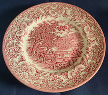 Lade das Bild in den Galerie-Viewer, 2er Set DESSERTTELLER - Keramik / Steingut, Flora Planzen Blumenblüten Holzwagen Baum Bäume Motiv Dekor
