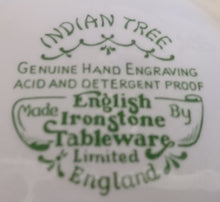 Lade das Bild in den Galerie-Viewer, 5er Set TEEKANNE MIT DECKEL &amp; MILCHKÄNNCHEN &amp; ZUCKERDOSE MIT DECKEL "Indian Tree" (Limited) - Keramik / Steingut, Staffordshire Abstrakt Blatt Blätter Pflanzen Pfeil Motiv Dekor, Hand graviert (Hand Engraved)
