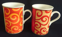 Lade das Bild in den Galerie-Viewer, KAFFEETASSE - Porzellan, Batik Schleier Ornamente Zeichen Abstrakt Motiv Dekor
