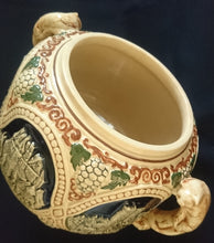 Lade das Bild in den Galerie-Viewer, 8 Teiliges BOWLE SERVICE - Keramik / Steingut, Burgen Schloß Schlösser Ruinen Weintrauben Abstrakt Aufschrift Motiv Dekor
