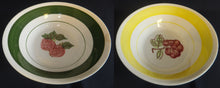 Lade das Bild in den Galerie-Viewer, SALAT~ BEILAGENSCHALE - Porzellan, Obst Weintrauben Breiter Dekorrand Motiv
