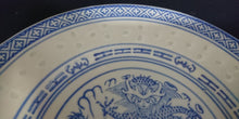 Lade das Bild in den Galerie-Viewer, DESSERTTELLER - Porzellan, Chinesisches Abstraktes Rand Linien Drachen Punkte Relief Motiv Dekor
