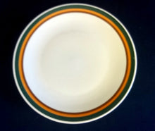 Lade das Bild in den Galerie-Viewer, SPEISETELLER "Frieda" - Porzellan, Breiter 3farbiger Rand Motiv Dekor, Handgemalt / Hand painted
