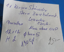 Lade das Bild in den Galerie-Viewer, KERZENSTÄNDER - Porzellan, Sternform Zwiebelmuster Motiv Dekor
