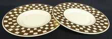 Lade das Bild in den Galerie-Viewer, 2er Set 2er KAFFEEGEDECKE - Porzellan, Goldrand Breite Streifen Vierecke Quadrate Schachbrett Punkte Motiv Dekor
