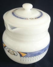 Lade das Bild in den Galerie-Viewer, 5er Set TEEKANNE &amp; MICLHKÄNNCHEN &amp; ZUCKERDOSE + DECKEL "USA Home Set" - Acrylglas, Abstrakt Wolken Schleier Batik Zeichen Symbol Motiv Dekor
