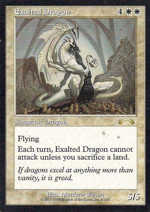 EXALTED DRAGON, Magic -The Gathering-, Ausgabe / Set / Serie Exodus (Exodus) 1998