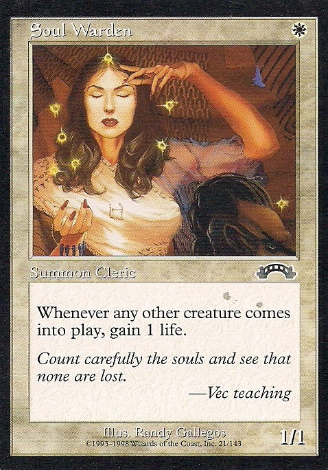 SOUL WARDEN, Magic -The Gathering-, Ausgabe / Set / Serie Exodus (Exodus) 1998