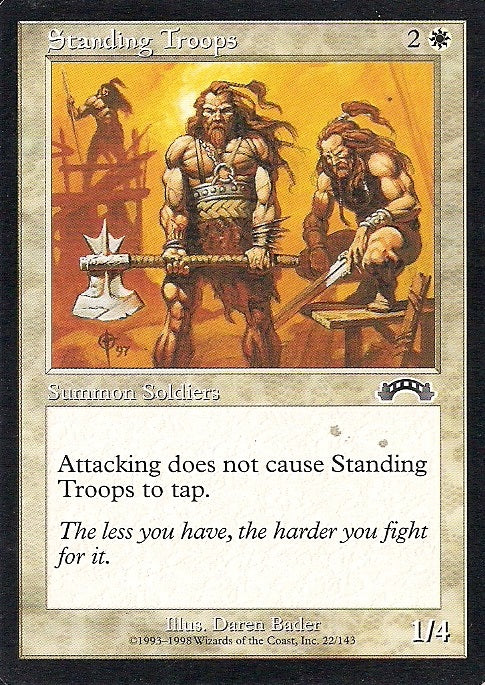 STANDING TROOPS, Magic -The Gathering-, Ausgabe / Set / Serie Exodus (Exodus) 1998