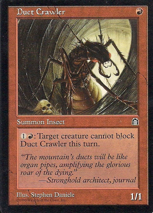 DUCT CRAWLER, Magic -The Gathering-, Ausgabe / Set /  Serie Felsenburg (Stronghold) 1998