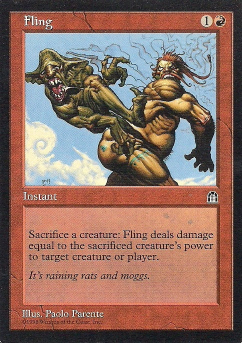 FLING, Magic -The Gathering-, Ausgabe / Set /  Serie Felsenburg (Stronghold) 1998