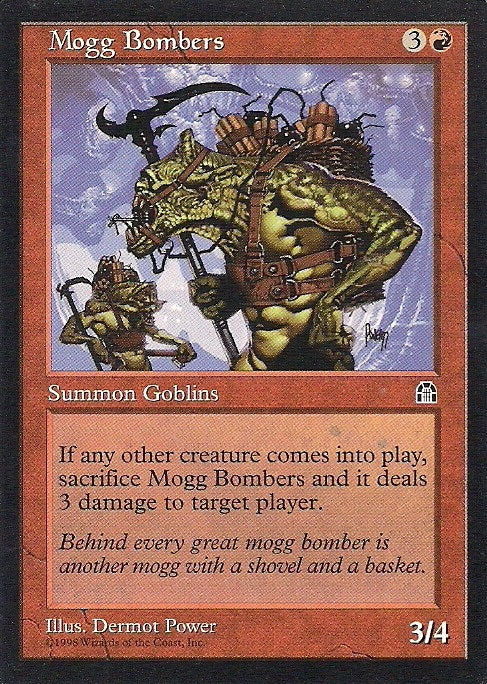 MOGG BOMBERS, Magic -The Gathering-, Ausgabe / Set /  Serie Felsenburg (Stronghold) 1998