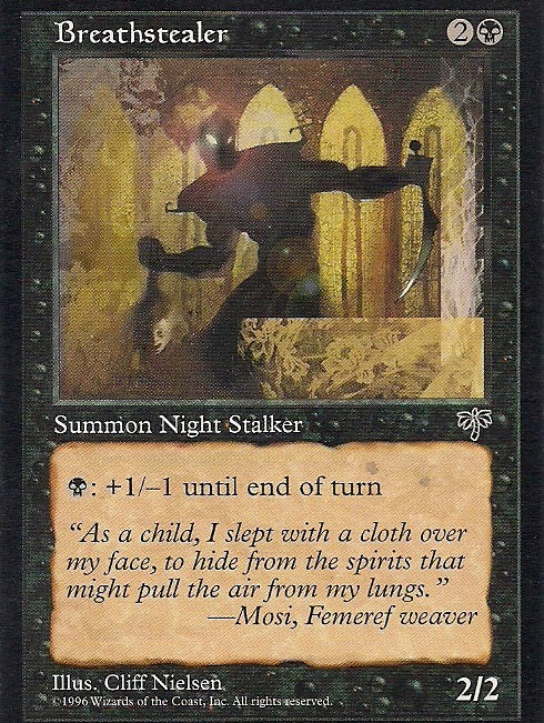 BREATHSTEALER, Magic -The Gathering-, Ausgabe / Set / Serie Trugbilder (Mirage) 1996