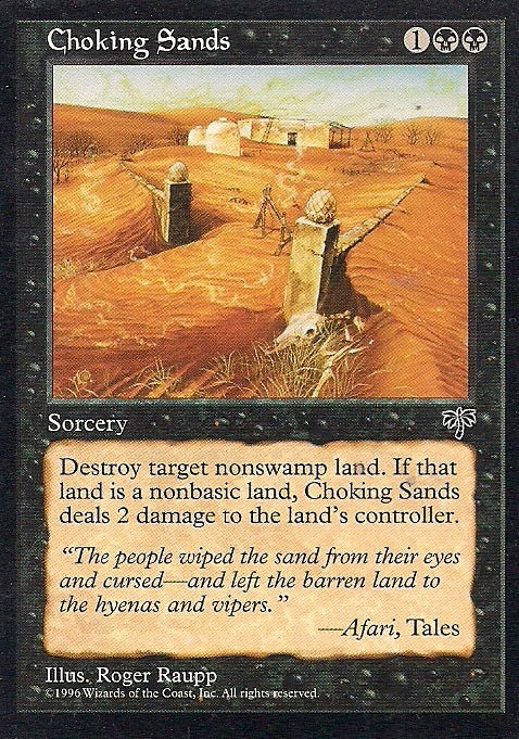 CHOKING SANDS, Magic -The Gathering-, Ausgabe / Set / Serie Trugbilder (Mirage) 1996