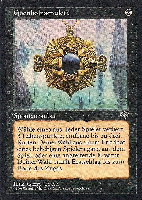 EBENHOLZAMULETT, Magic -The Gathering-, Ausgabe / Set / Serie Trugbilder (Mirage) 1996