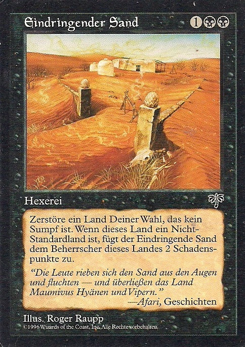 EINDRINGENDER SAND, Magic -The Gathering-, Ausgabe / Set / Serie Trugbilder (Mirage) 1996