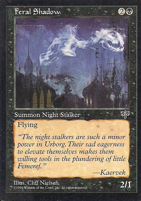 FERAL SHADOW, Magic -The Gathering-, Ausgabe / Set / Serie Trugbilder (Mirage) 1996