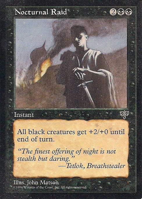 NOCTURNAL RAID, Magic -The Gathering-, Ausgabe / Set / Serie Trugbilder (Mirage) 1996