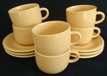 Lade das Bild in den Galerie-Viewer, 2er Set KAFFEETASSEN - Keramik / Steingut, Modernes Gelb Einfärbiges Motiv Dekor
