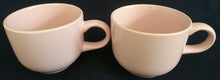 Lade das Bild in den Galerie-Viewer, 2er Set KAFFEETASSEN - Keramik / Steingut, Modernes Rosa Einfärbiges Motiv Dekor
