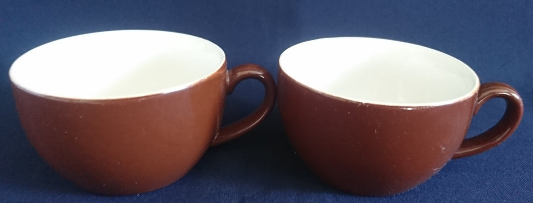 2er Set KAFFEETASSEN - Keramik / Steingut, Einfärbiges Klassisches Motiv Dekor