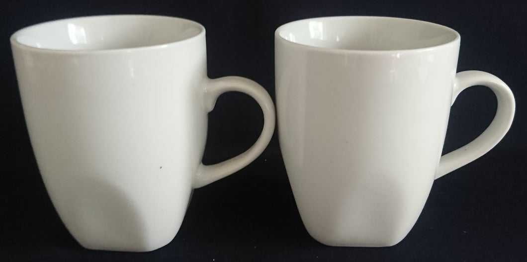 2er Set KAFFEETASSE - Porzellan, Einfärbiges Gastronomisches Motiv Dekor