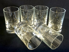 Lade das Bild in den Galerie-Viewer, 2er Set SHOT~ SCHNAPS~ GETRÄNKEGLÄSER - Hartglas, Dicker Breiter Boden Motiv Dekor
