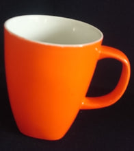 Lade das Bild in den Galerie-Viewer, KAFFEETASSE - Porzellan, Einfärbiges Modernes Orangenes Motiv Dekor
