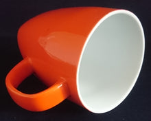 Lade das Bild in den Galerie-Viewer, KAFFEETASSE - Porzellan, Einfärbiges Modernes Orangenes Motiv Dekor
