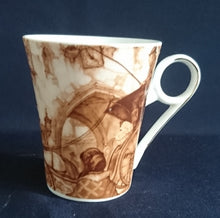 Lade das Bild in den Galerie-Viewer, KAFFEETASSE - Porzellan, Gemälde Malerei Stadtleben Aufschrift Motiv Dekor (BC)
