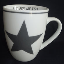 Lade das Bild in den Galerie-Viewer, KAFFEETASSE - Porzellan, Stern Linie You Are My Star Aufschrift Motiv Dekor (BC)
