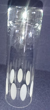 Lade das Bild in den Galerie-Viewer, MINI LONGDRINK~ GETRÄNKEGLAS - Kristallglas, Mattiert Ovale Kreise Flecken Punkte Motiv Dekor
