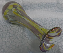 Lade das Bild in den Galerie-Viewer, BLUMENVASE - Hartglas, Murano Art Abstrakt Senkrechte Schleier Motiv Dekor
